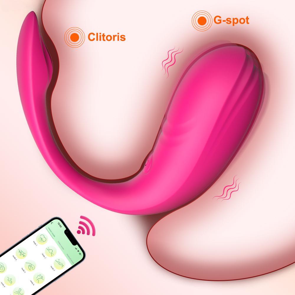 Wireless Bluetooth G Spot Dildo Vibrator for Women App Internet Remote Control Wearable Vibrating Egg Clit Massage Sex Toys for Adults