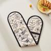 1Pc Thickened Microwave Conjoined Gloves Anti-Scald Kitchen Kit Heat Resistance Oven Mitts Portable Baking Accessories