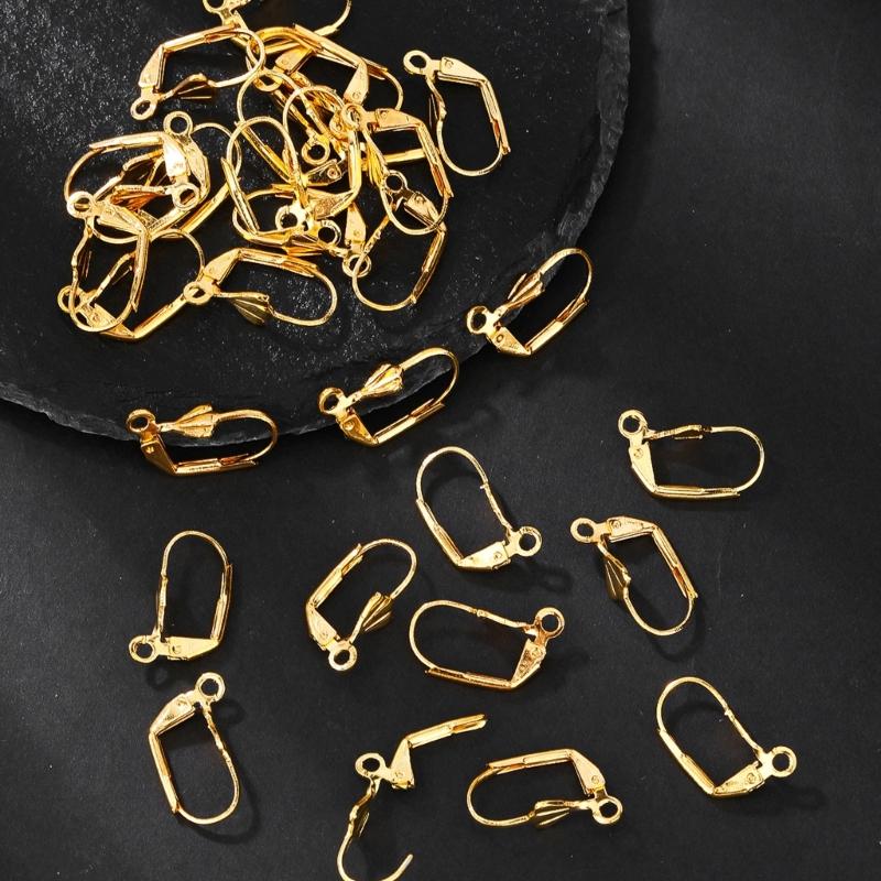 Pack of 50 French Style No Piercing Ear Clips Sophisticated Steel Elegant Pains Free Design for Sensitive Ears