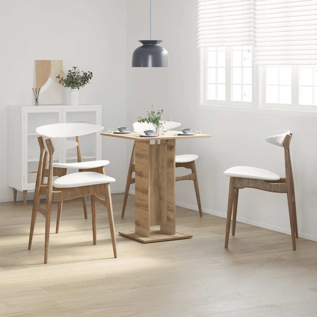 Vidaxl Bistro Table, Artisan Oak, 60X60X75Cm, Wood-Based Material