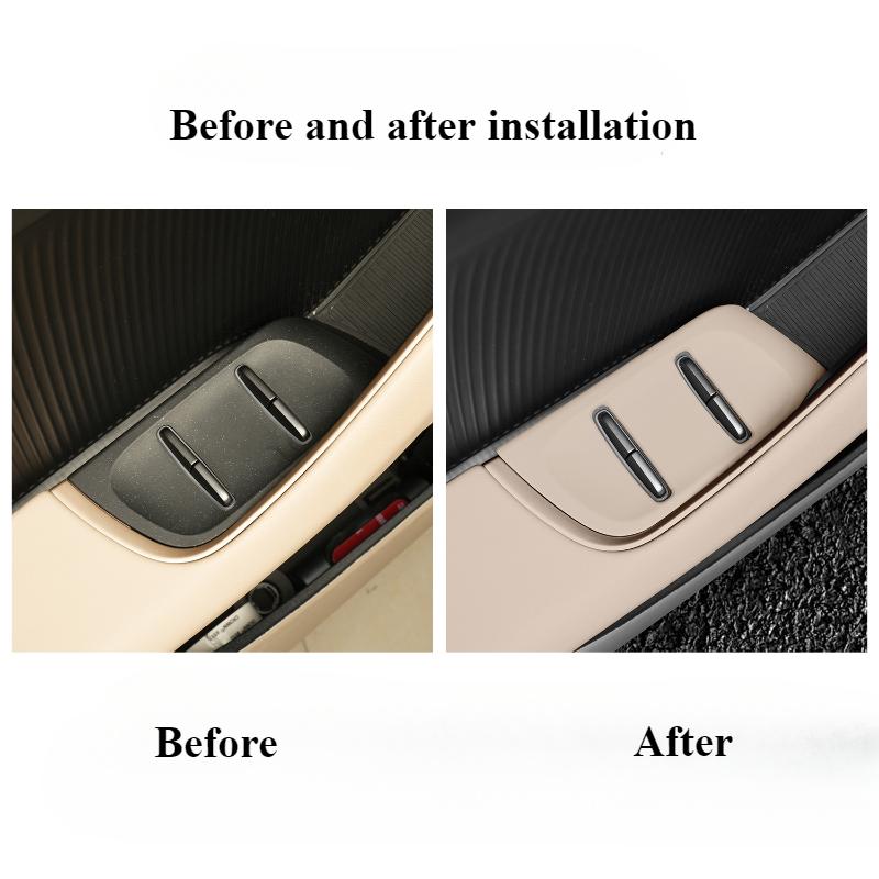 For NIO EC6 -2024 Door Lift Window Button Sticker Silicone Car Decoration Accessories Modification Supplies