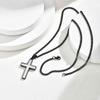 Classic Vintage Cross Pendant Necklace for Men Boys, Stainless Steel Charm Necklace, Cool Punk Prayer Jewelry Gifts