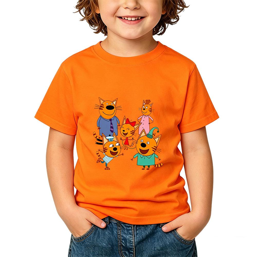 T-shirt per Bambini 100% Cotone Kid-e-cats 2-12 Anni Stampa Cartone Animato T-shirt Bambini Carine Top Casual Girocollo Manica Corta Abbigliamento Estivo
