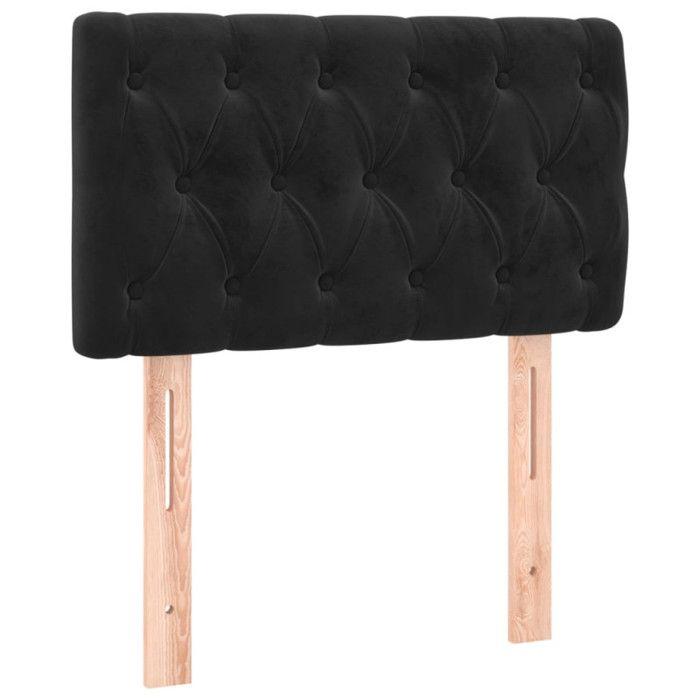 VidaXL Tête de Lit Meuble de Chambre à Coucher Accessoire de Lit Simple Tête de Cadre de Lit Maison Intérieur Noir 346308