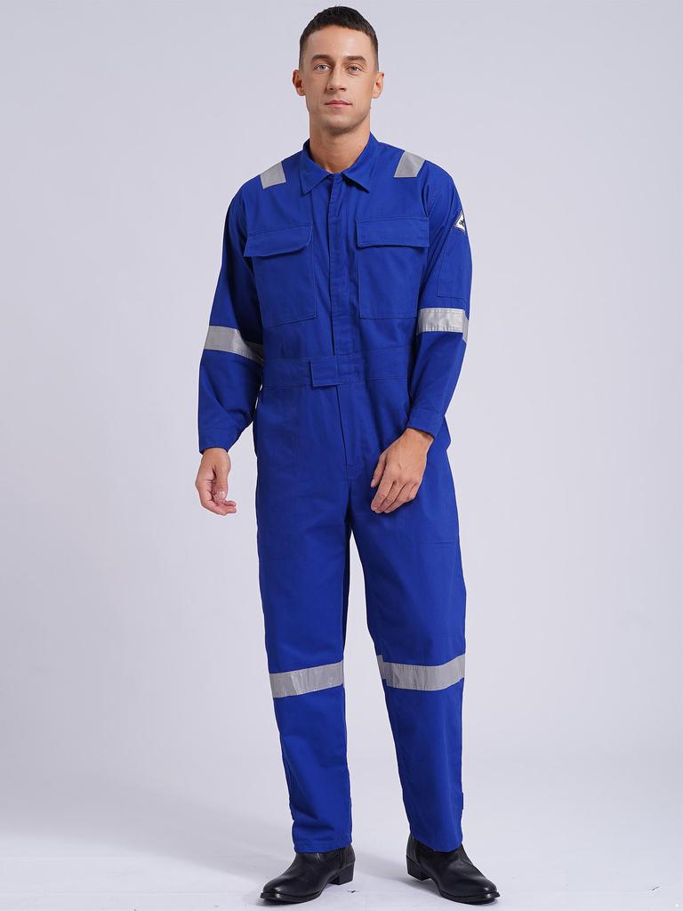 Heren Unisex Katoenen Werk Overalls Eendelig Jumpsuit Stofdicht Werkplaats Uniformen Tuinbroeken Multi-pocket Overalls Werkkleding