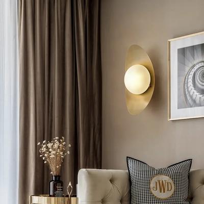 Nordic Wall Lamp Vintage Metal Sconce  Glass Wall Light Bedside Dining Room Bedroom Living Room Indoor Lighting