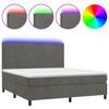 VidaXL Sommier à Lattes de Lit avec Matelas LED, Lit Rembourré, Lit Double, Lit Adulte de Chambre à Coucher Intérieur, 3136018