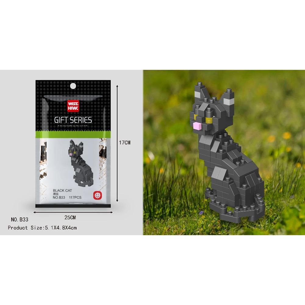 Mini Building Blocks 3D Animal Diamond Model Micro Bricks Dog Cat Bird Moose Wolf Panda Macaw Toys For Children Birthday Gifts