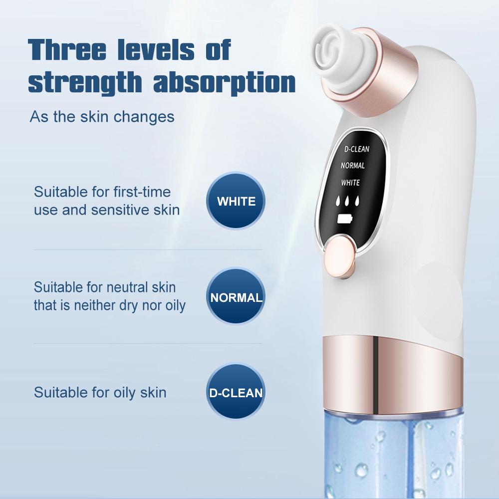 Upgraded Small Bubble Blackhead Remover USB Rechargeable Electric Pimple Black Head Removal  Water Cycle Facial Cleaning Tools