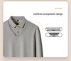 Men's Winter Plus Velvet Faux Two-Piece Knit Polo Sweater