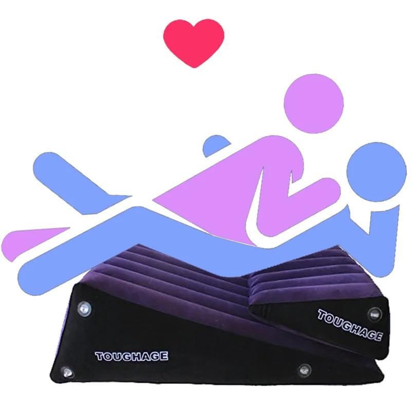 TOUGHAGE Triangle Wedge Cube Sofa Pillow Chair Bed Pad Various Position Sex Furniture For Couple 2 Pcs/Set