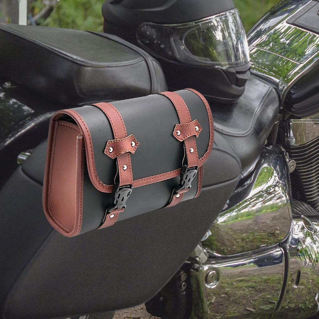 Generic Motorcycle Tool Bag Fork Bag Easy to Install Motorbike Saddle Bag