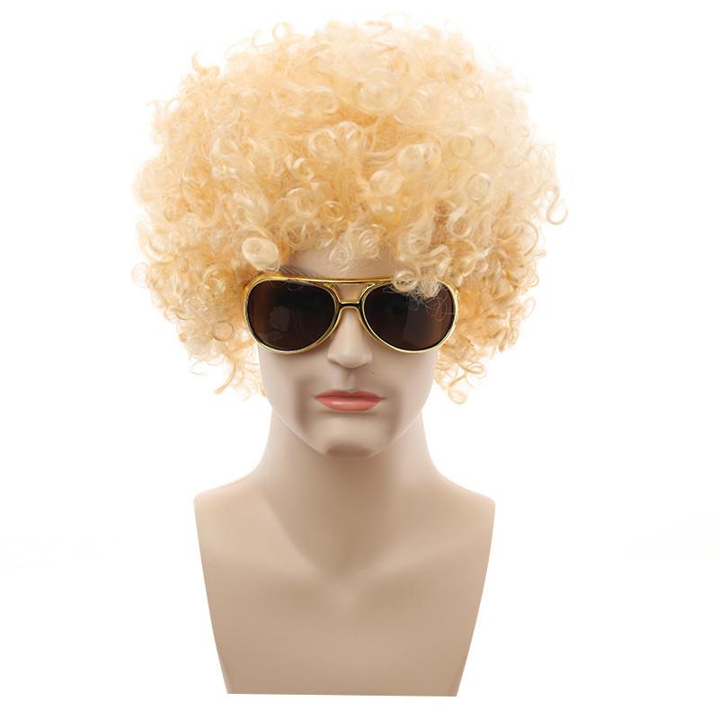 Stylish Punk Wig Set With Colorful Disco Glasses And Unique Necklace For Themed Parties