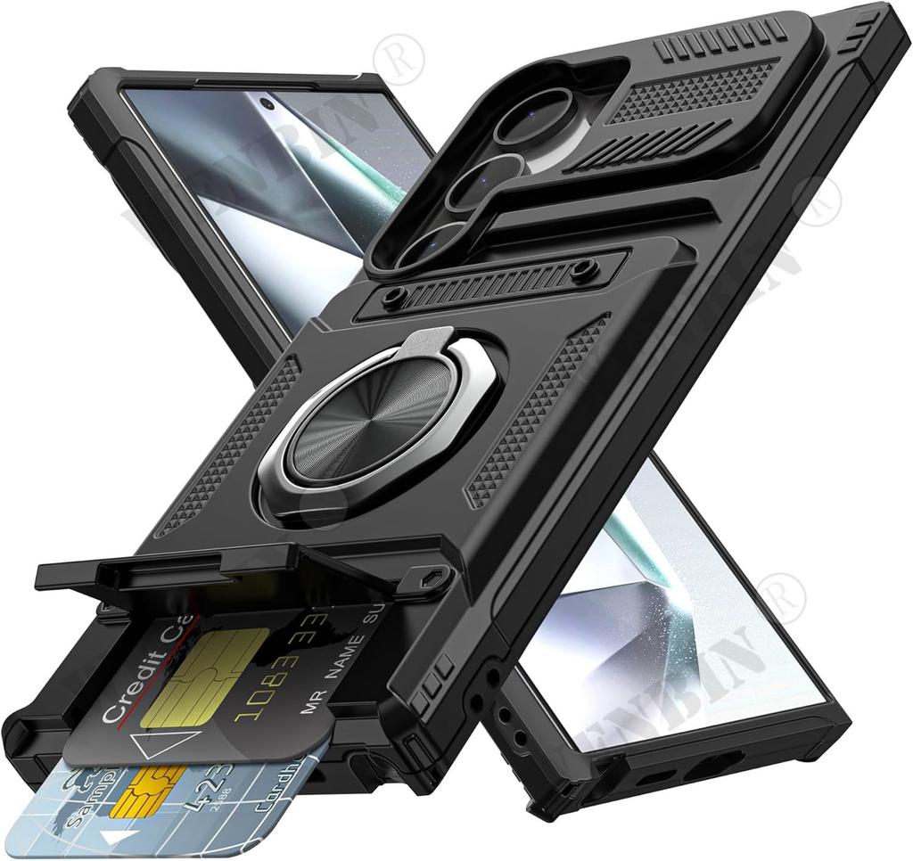 Hoesje Voor Samsung S26 Ultra S2 S24 S23 Ultra A7 A37 A17 Magnetische Roterende Ring Standaard Robuuste Valbescherming Portemonneehoes
