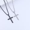 Trendy Stainless Steel Hollow Cross Necklace - Unisex Hip Hop Jewelry
