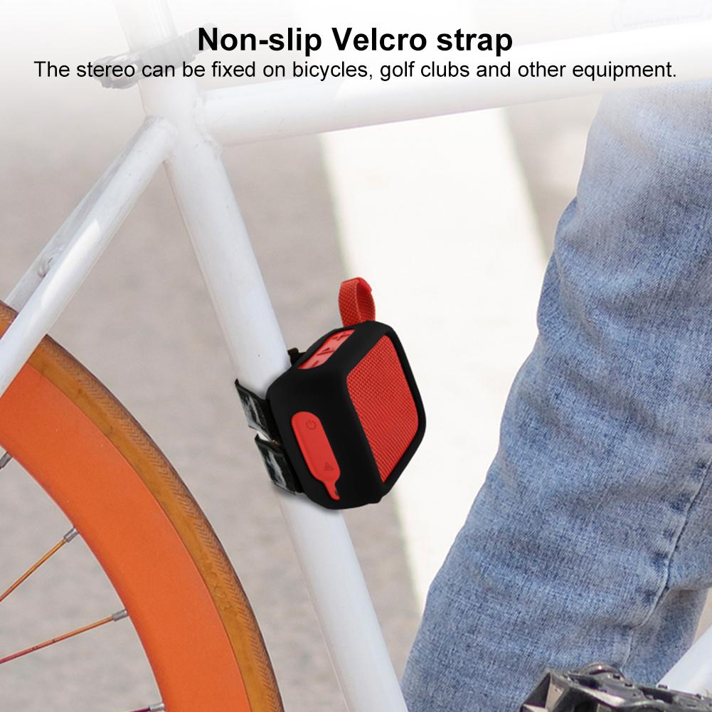 Silicone Case Travel Carrying Pouch with Speaker Mount Strap Portable Speaker Case Shockproof Speaker Cover for JBL Go 4