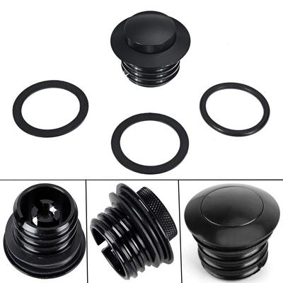 ZSADZS Motorcycle Pop Up Fuel Filler Cap Fuel Tank Cap Aluminum Harley Davidson 1982-2018 (Black)