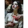 Dark Fantasy Romantic Gothic Vampire Queen Horror Blood Poster Print Wall Art Pictures Canvas Painting Living Room Home Decor