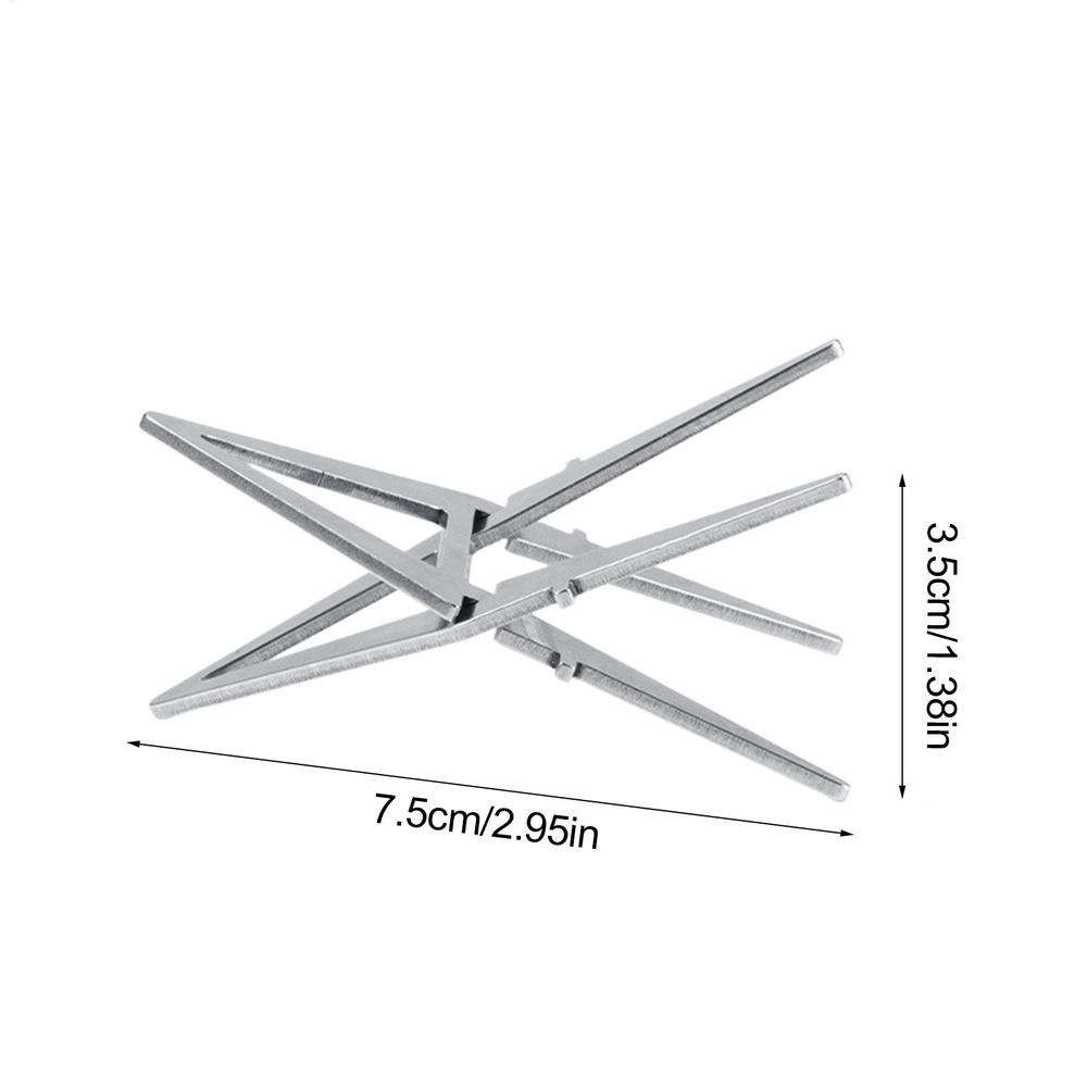 

Портативная спиртовая горелка Внутренний кронштейн Нержавеющая сталь Съемный Четырехугольный кронштейн для чайника Аксессуары для кемпинга на открытом воздухе