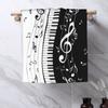 Abstract Piano Keys With Musical Notes Soft Face Towel Quick Dry Pool Bath Cotton Towels Breathable