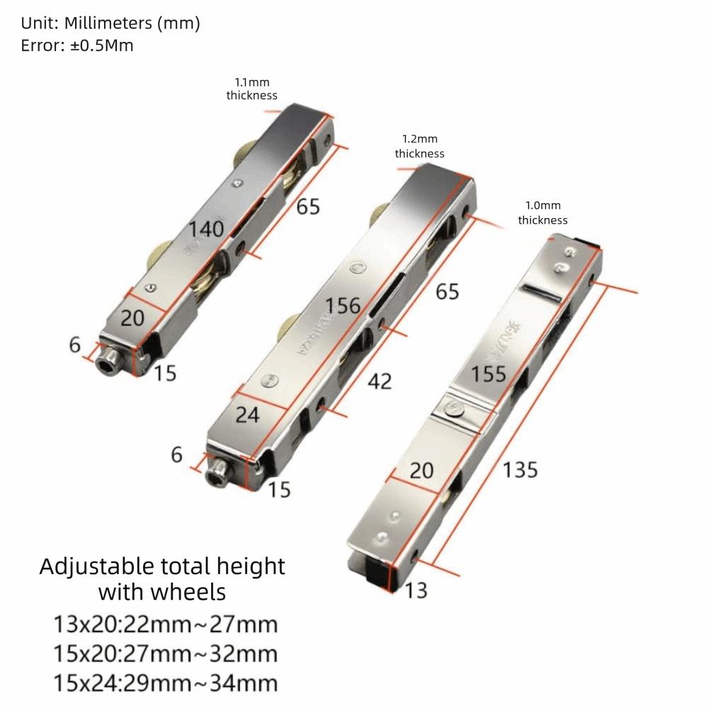 Stainless Steel Door Sliding Roller Bearing Rollers Silent Window Pulley Double Copper Wheel Slot Wheel