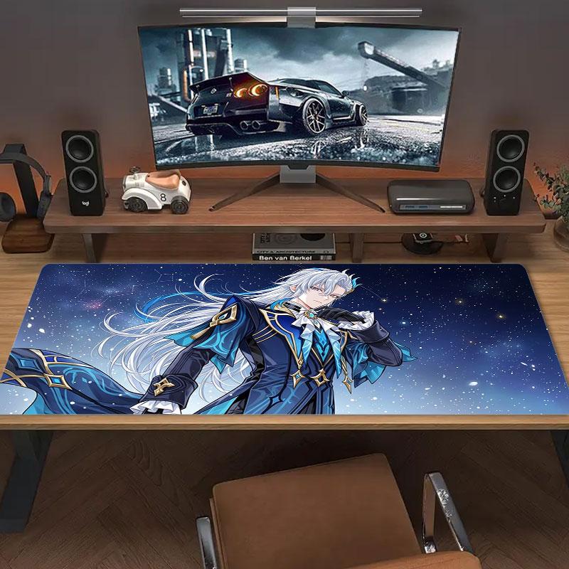 Beach Warrior Drink Large Size Mouse Pad Large Gaming Table Cushion Nonslip Laptop Tablet Big Mousepad Xxl Mat Mini Pc Playmat With Lock Edge