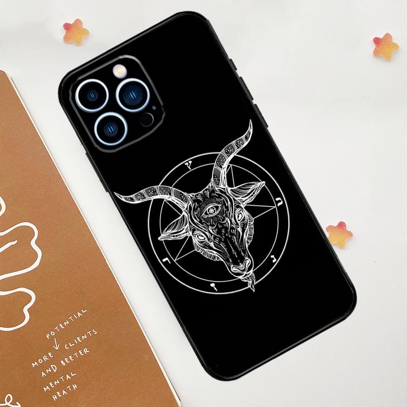 Custodia con Pentagramma Occulto Stregoneria Per iPhone 15 16 14 13 12 11 Pro Max Plus X XR XS Max 12 13 Mini Cover Morbida con Paraurti