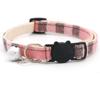 Cat Bow Collar with Lattice Design, Bell, and Safety Buckle