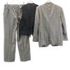 LANVIN Glen check tailored jacket Setup M gray Men's Used