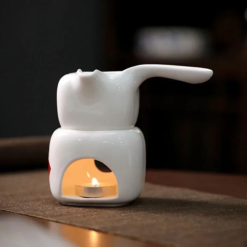Ceramic Anti Scalding Hand Incense Burner White Candle Heater Club Beauty Salon Essential Oil LampBlessing Tea Warmer Home Decor