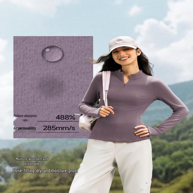 beneunder Women's Slim-Fit Half-Zip Fleece Base Layer