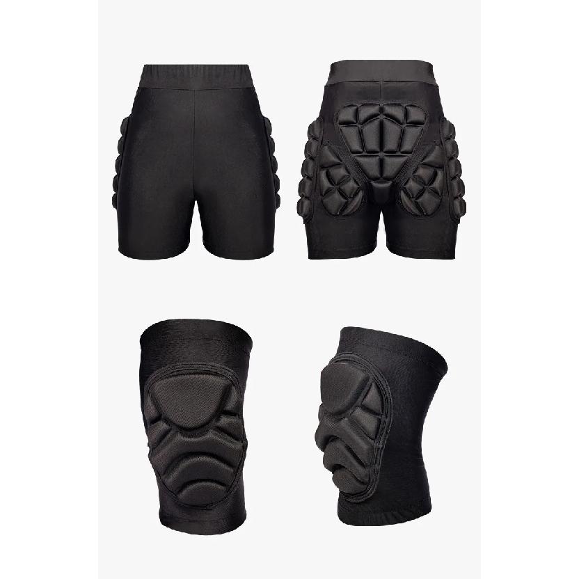 Ski Snowboard Protective Shorts 3D Hip Knee Butt Pads Protective Gear for Skiing Snowboarding Ice Skating Fall Prevention Padded