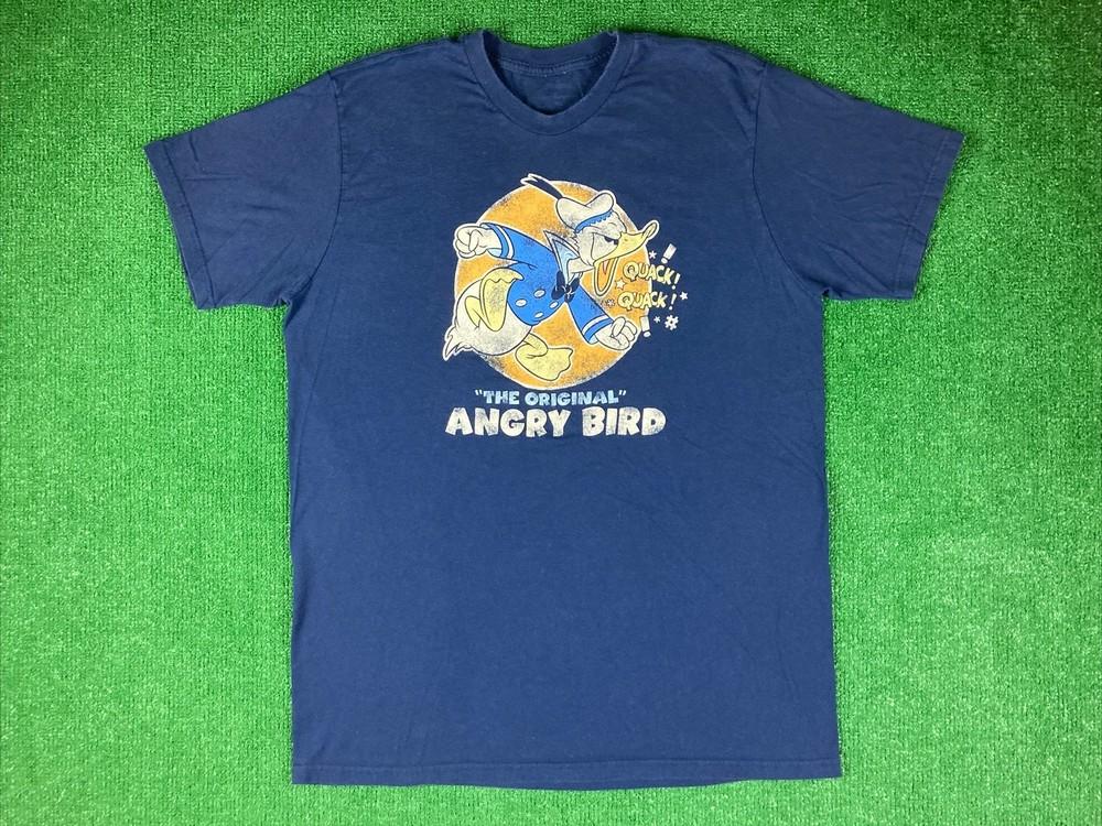 Angry Bird Утка Дональд Темно-синяя Все Размеры Унисекс Футболка EL1218 Унисекс Футболка M