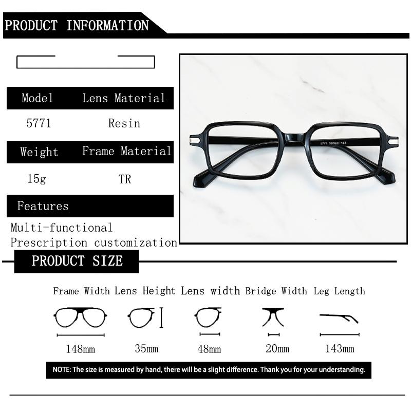 New Vintage Brand Design Square Narrow Men Frame Myopia Glasses Prescription Nearsight Anti Blue Light Women Near Sight Eyewear