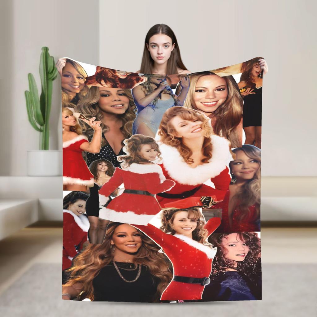 Mariah Carey Amerikanische Sängerin Decke Warm Weich Plüsch Überwurfdecke Für Heimdeko Dekorative Flanell Tagesdecke Bettbezug