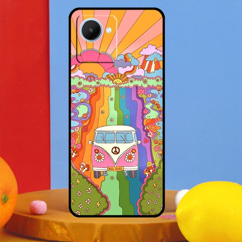Indie Hippie Art For Realme C75 C71 C55 C53 C67 C61 C33 C63 C51 10 11 12 13 14 15 Pro Plus C65 GT7 Pro Case