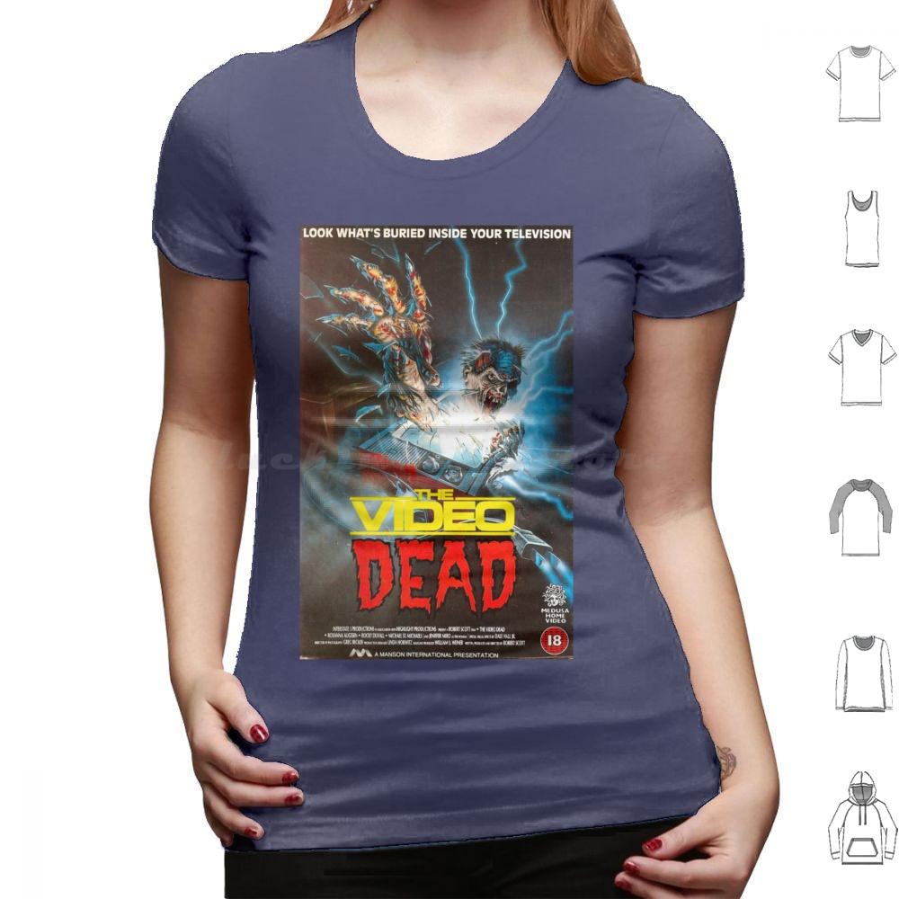 The Video Dead Full Vhs Cover T Shirt Big Size 100 Cotton Video Dead Vhs 80s Video Rental Dead Retro Tape Cassette Cover