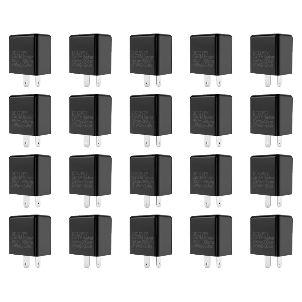 20-2Pcs Fix Motorcycle Flasher High Power DV 12V Relay Adjustable Motorbike Flasher Multiple Protection LED Turn Indicator