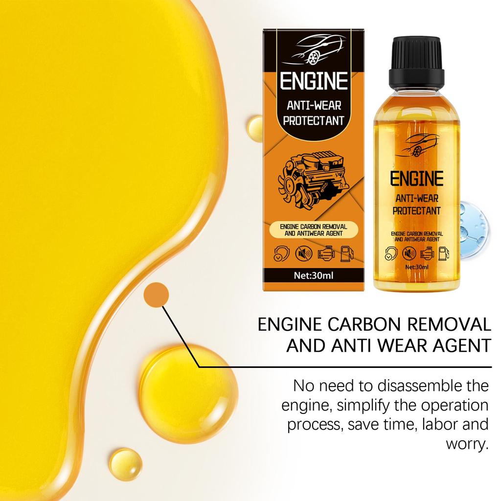 RAYHONG Engine Anti-Wear Protector, 30ml, Cleans and Rust-proofs, Restores Power Performance, Reduces Noise, Engine Maintenance for Cars
