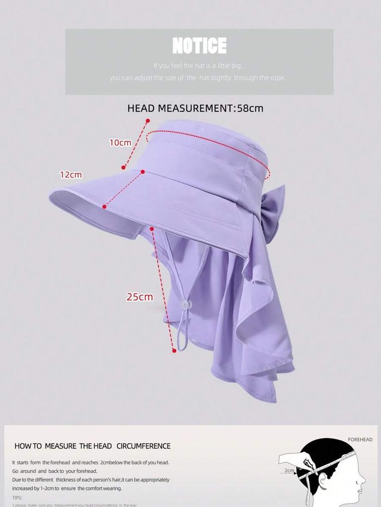 Womens Wide Brim Sun Hat With Ponytail Hole Korean Fashion Outdoor Beach Hat