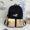 Schoolbag Lightweight schoolbag Student contrasting color design Simple middle school student college student backpack Outdoor travel Leisure