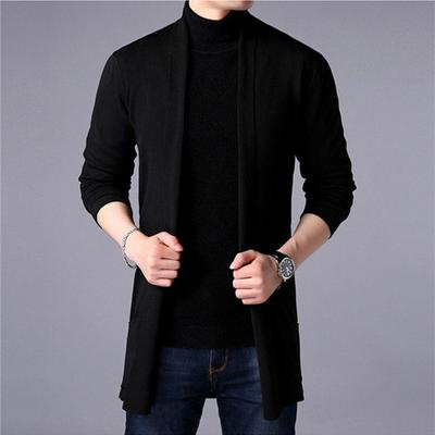 Spring Men Casual Fashion Cardigan Sweater Homme Solid Color Knitting Coat Hombre Top Male All-match Outwear Men's Clothing