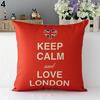London Characters Flag Bus Linen Cushion Throw Pillow Cover Case Pillowcase