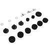 Drum Kit Non Slip Felt Pad Set Wing Nuts Stand Sleeves Cymbal Washers Replacement AccessoriesBlack