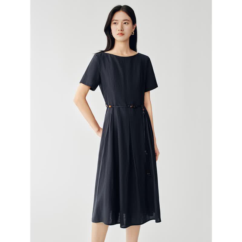 JUZUI Women's Old Money Style Tencel Blend Dress