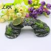 Turtle Tank Decoration Basking Platform, Rock Look Resin Baby Tortoise Climbing Ramp, Shelter Hideaway Arched Reptiles Dock Resting Terrace