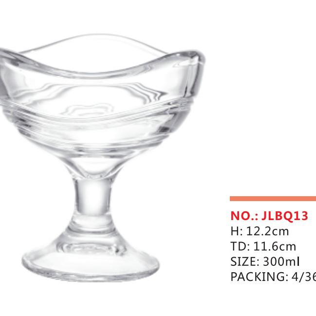 Elegant High-Foot Glass Cup for Desserts, Ice Cream, Cold Drinks, Milkshakes, Juice, and Popsicles