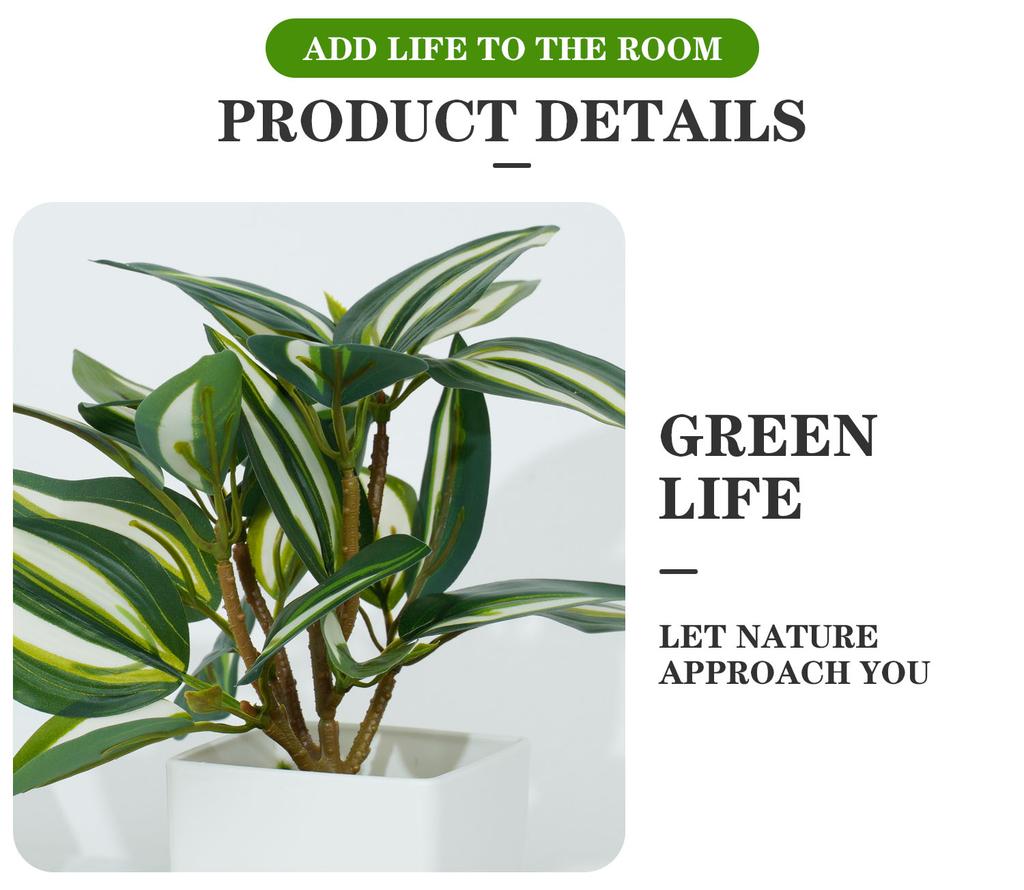 Fake Plants Bonsai Simulation Pot Green Plants Artificial Flowers Table Potted Ornaments for Home Office Decor  Bed Room Decor