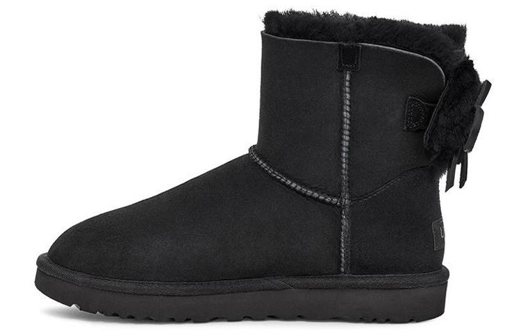 UGG Классические Мини-Сноубутсы с Двойным Бантом Черные Женские 1103652-BLK 37