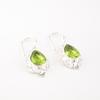 Peridot Gemstone Earrings925 Stamped Silver Handmade Jewelry Gift For Girlfriend EE-163-14